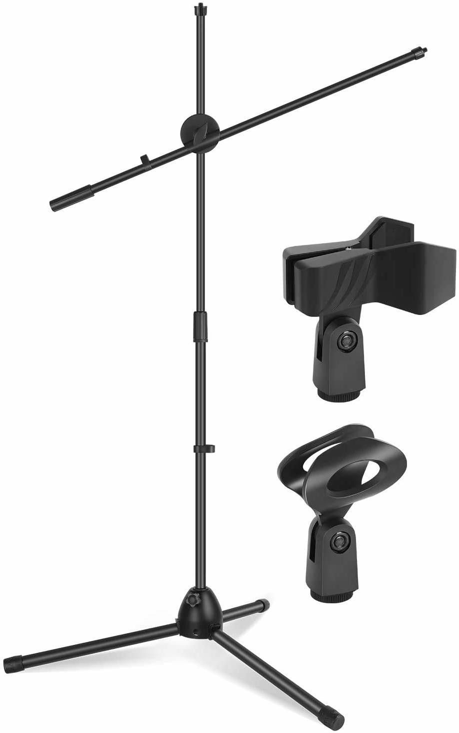 Mic Stand Heavy Duty Adjustable Dual Microphone Stand, Studio Mic Stand-image-36