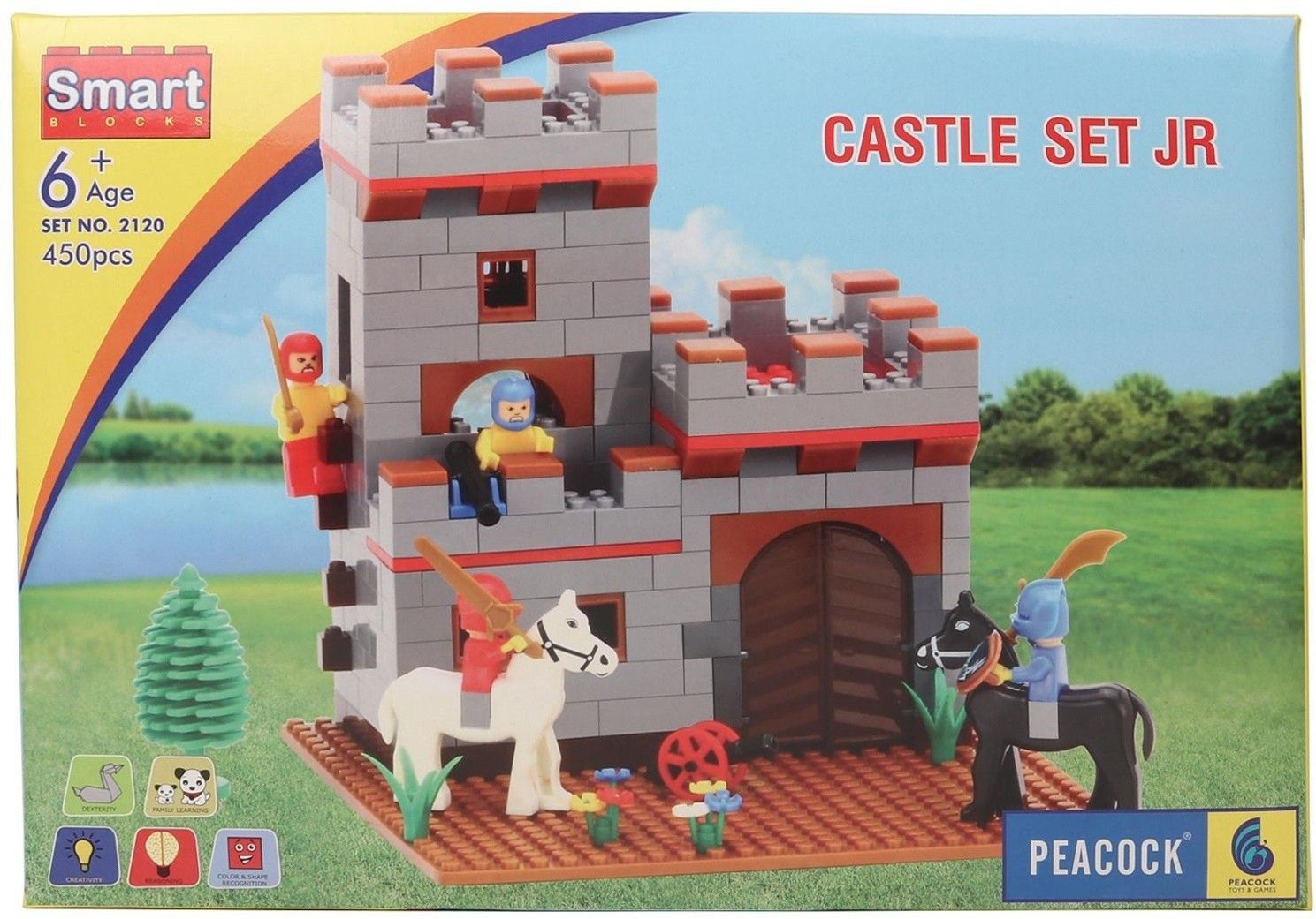peacock Smart Blocks Castle Set Junior - 450 Pieces-picture-10