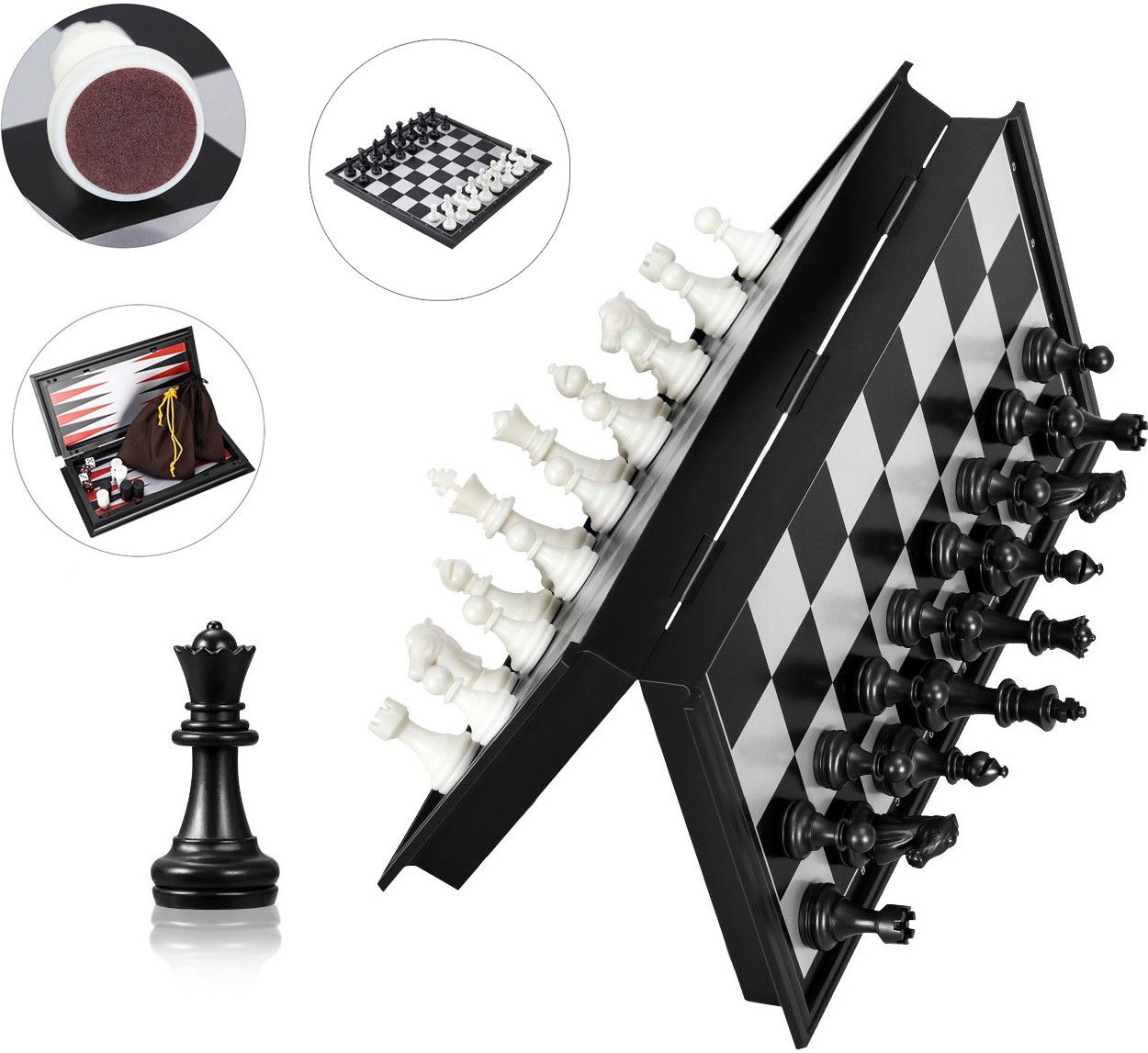Magnetic Chess Board Game with folding and storage for travel Strategy & War Games Board Game Educational Board Games-image-13