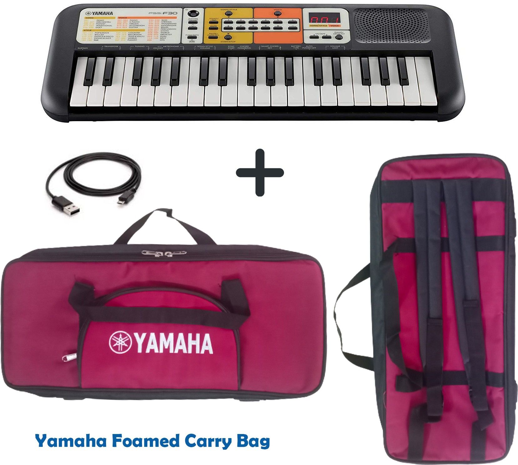 PSS F30 Portable Keyboard Combo Package with Bag and Cable PSS F30 Digital Portable Keyboard