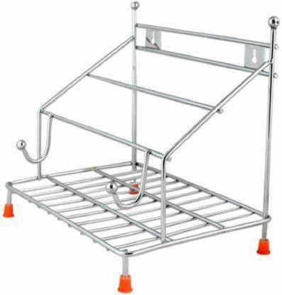 honeyb Utensil Kitchen Rack Chakla Belan Tawa Chimta Stand 5.5mm Wire | 4 in1 Holder Stainless Steel Chakla/Belan Kitchen Rack Chakla/Belan Kitchen Rack (Steel) Steel-picture-11