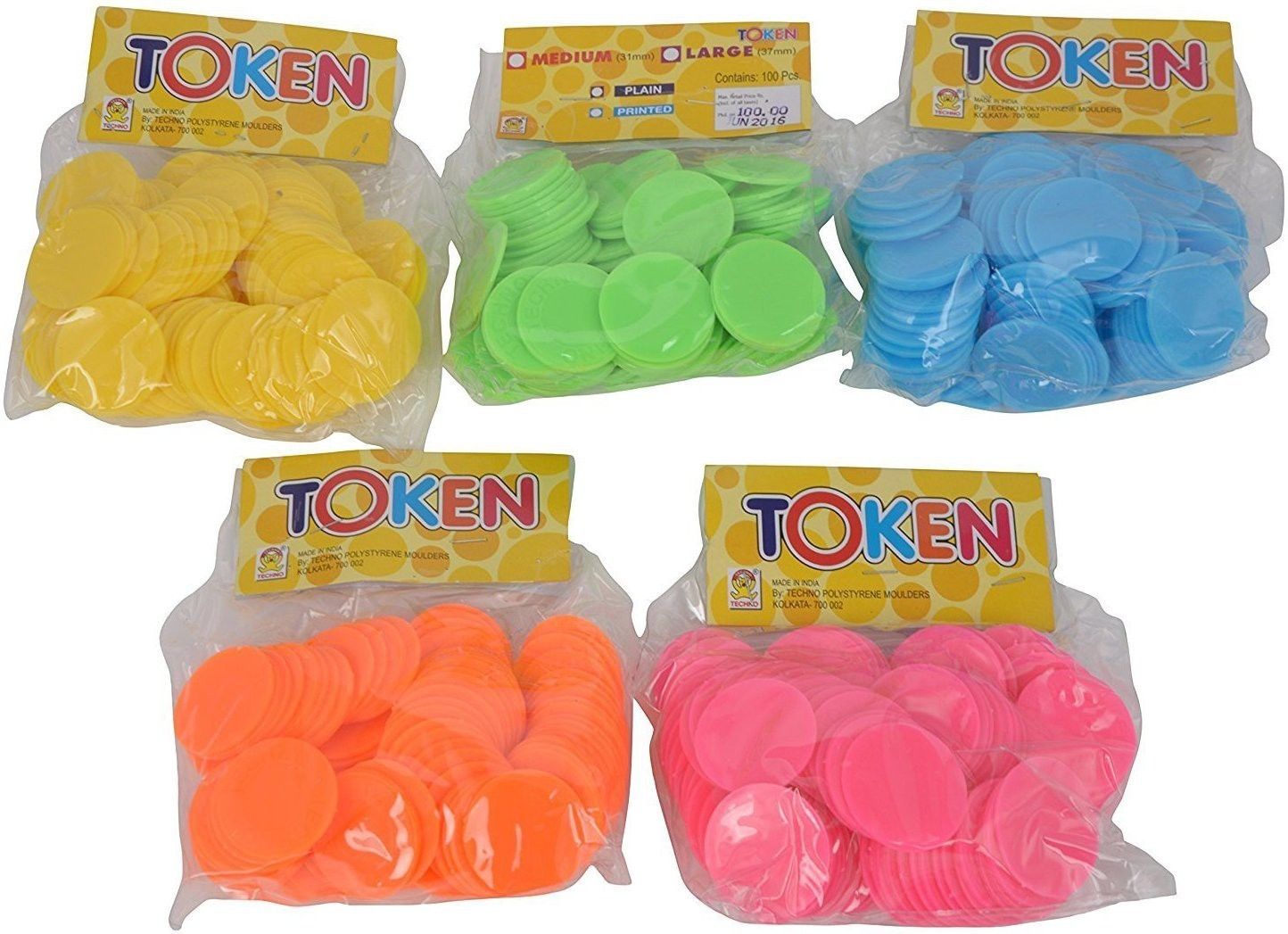 Plastic Plain Token/Coins Pack of 200pc Coins