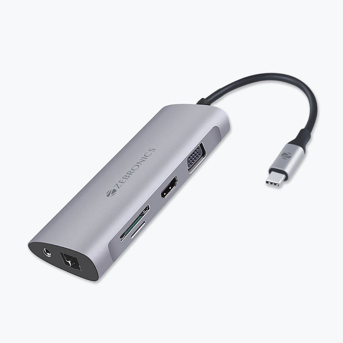 ZEBRONICS 11 in 1 USB Type C Multiport Adapter Zeb TA2000UCLVAP with USB, HDMI, VGA, 3.5mm, RJ45, SD, Micro SD, Type C PD Zeb TA2000UCLVAP – 11 in 1 USB Type C Multiport USB Hub-image-48