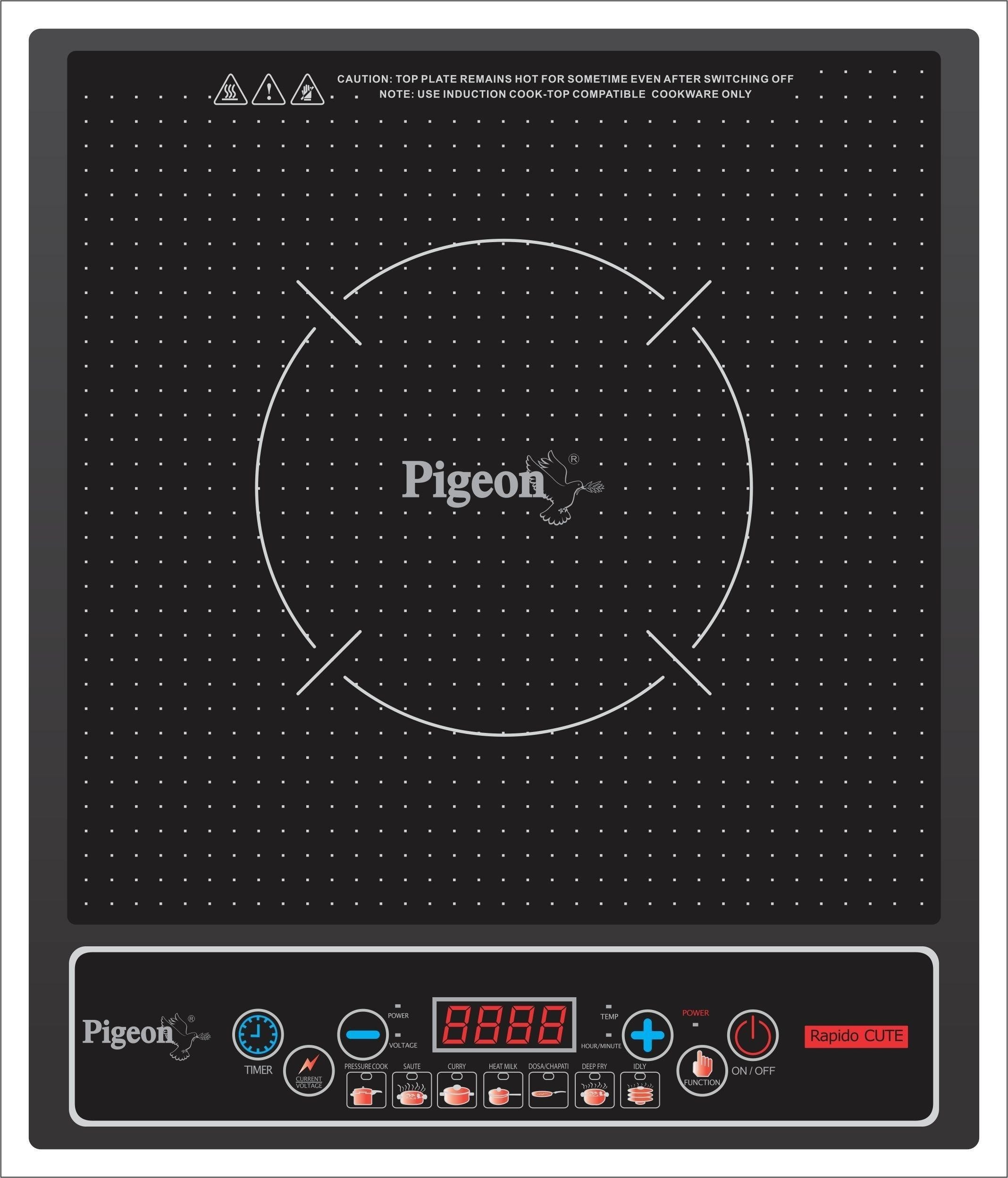pigeon by stove kraft 1800 W Induction Cooktop Push Button image 1