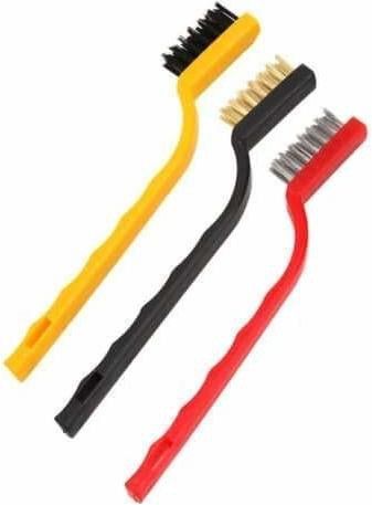 Cleaning Brush Aluminium Kitchen Basin Gas Stove Iron Nylon Copper Wire Cleaning Brush -3 Pieces Strip Brush-image-48