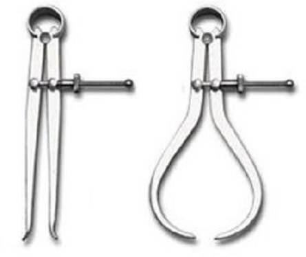 jaibros Spring compass caliper outside inside set of 2 8 inch silver color Radius Gauge image 1