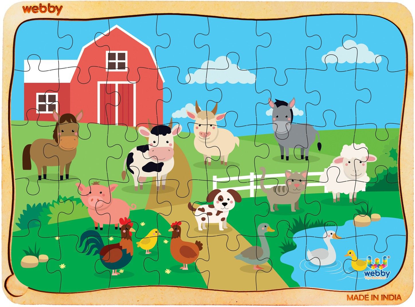webby Farm House Wooden Jigsaw Puzzle, 40pcs-picture-26