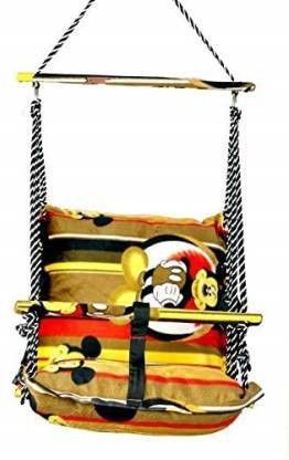 Cotton Swing Chair For Kids Baby's Children Folding & Washable 1-3 Years With Safety Belt-Indoor Swing For Kids | Baby Swing |Kids Product | Swing For Babies | Kids Swing | Swing For Baby-Kids Hanging Swings Swings