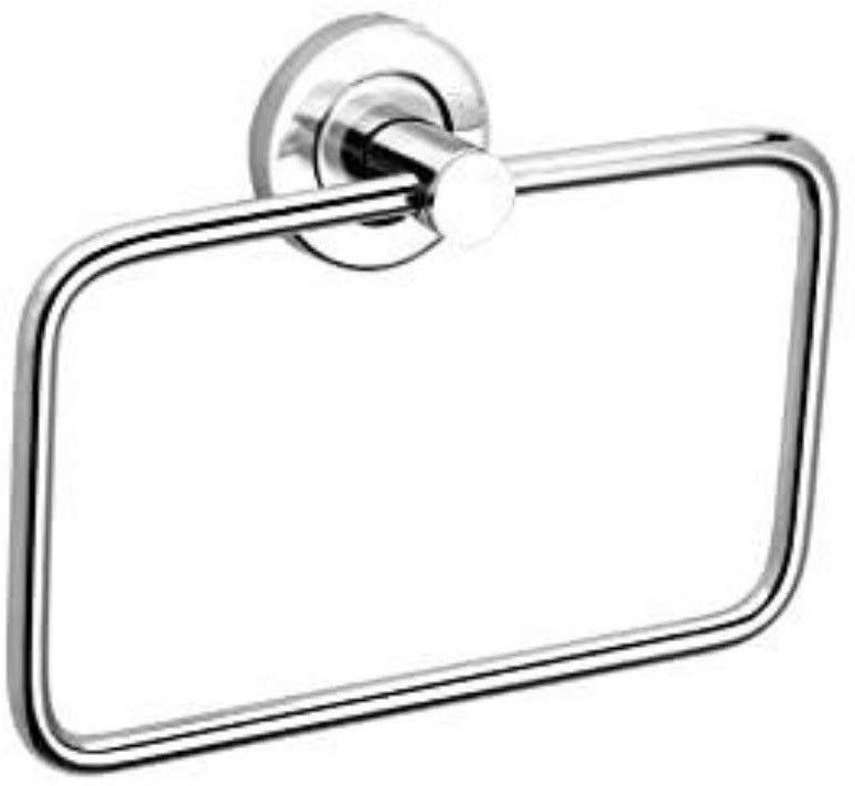 Stainless Steel Bathroom Stylish/Fancy Towel/Napkin Ring Square Chrome Finished - Pack of 1 pcs Steel Towel Holder-image-34