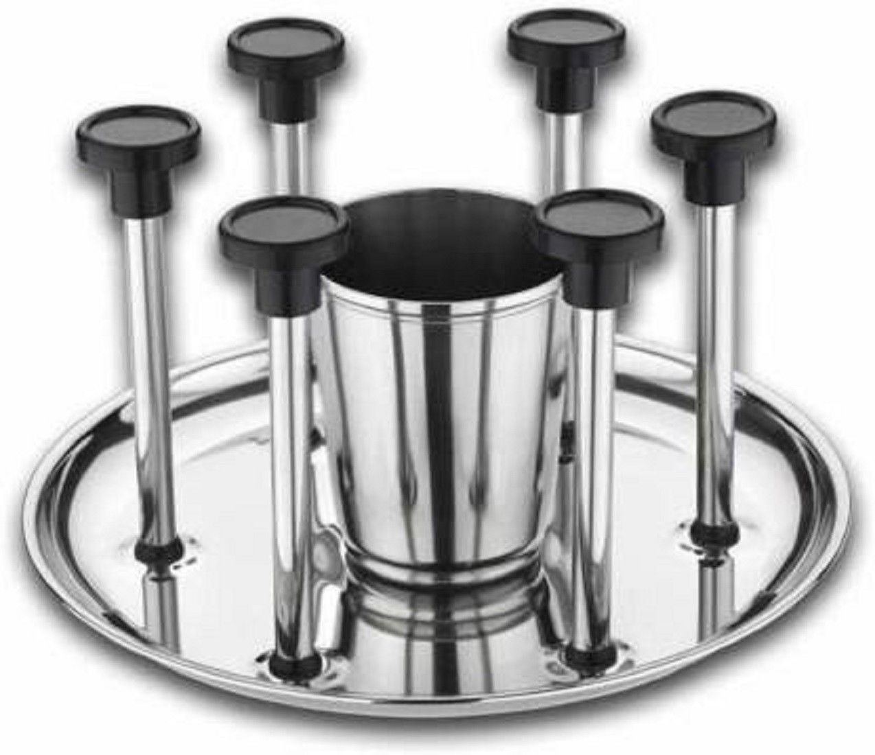 bekner Stainless Steel Glass & Spoon-Cutlery Stand Stainless Steel Glass Holder-picture-1