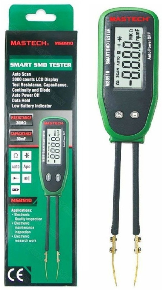 mastech 8910 Smart SMD Tester Multi Tester Capacitance Meter Auto Scanning, Auto-Ranging Digital Battery Tester image 1