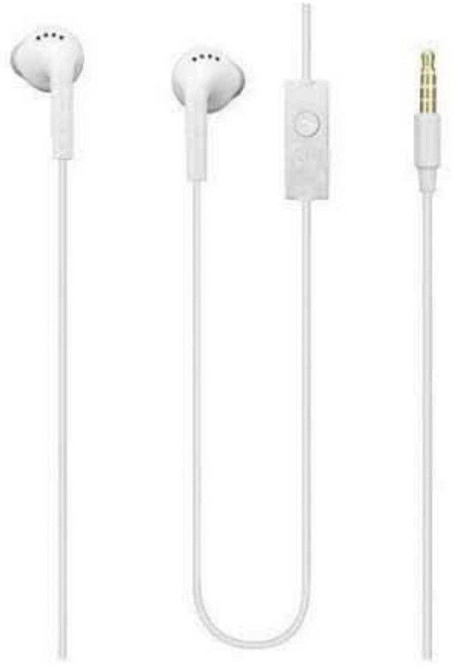 Yash Collections Samsung Earphones for Samsung. Galaxy J6 Universal Headphone |3.5mm Jack | Calling Function Quality Sound Earphones - White Earphone Cable Organizer-image-1