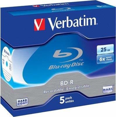 Verbatim Blu-ray Recordable 43715 Pack of 5 BDR Disc in Jewel Case Speed 6x 25 GB-image-10