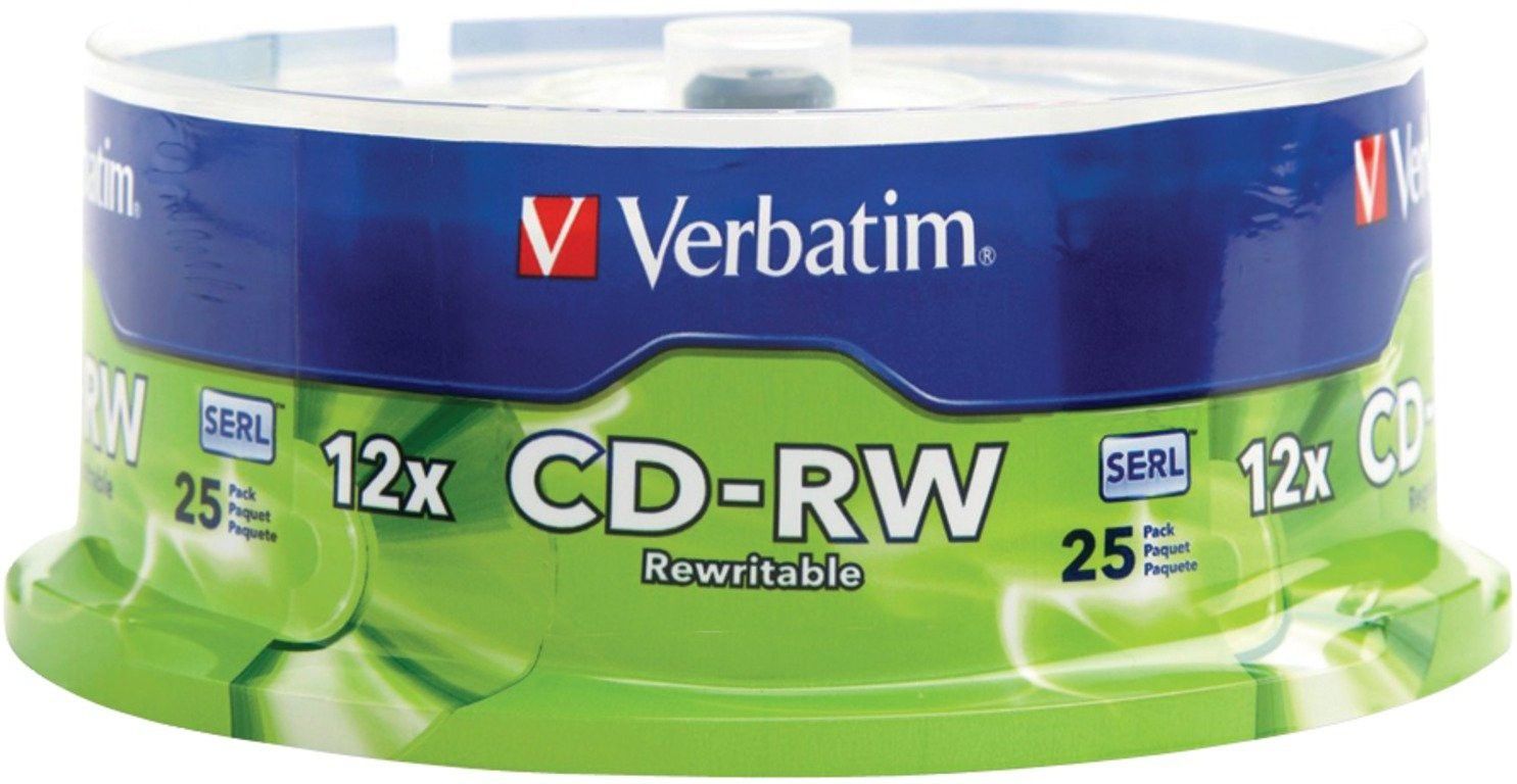 Verbatim CD Rewritable 25 Pack Spindle 700 MB