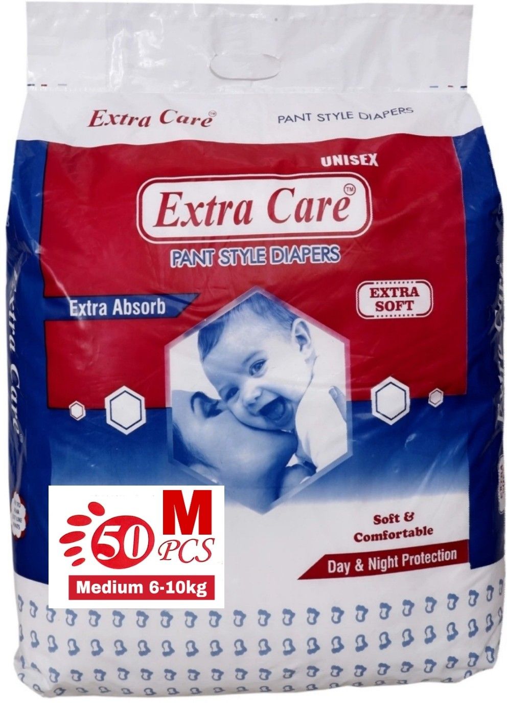 extra care EXTRA ABSORB PANT STYLE DIAPERS MEDIUM 50PCS Pant Diapers - M-picture-0