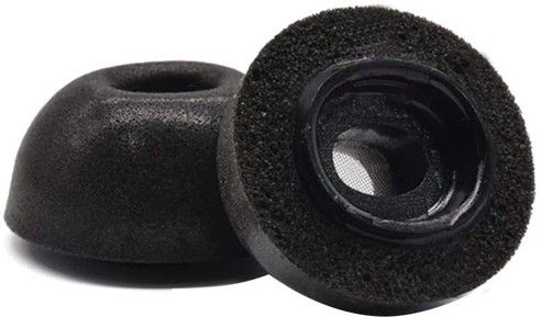 Crysendo Memory Foam 2 Pairs, 4 Pcs Eartips Earbuds Cover Foam Cushion | Compatible with Apple AirPods Pro Headphones | Stays in Your Ears. No Pain. Black (Small) In The Ear Headphone Cushion