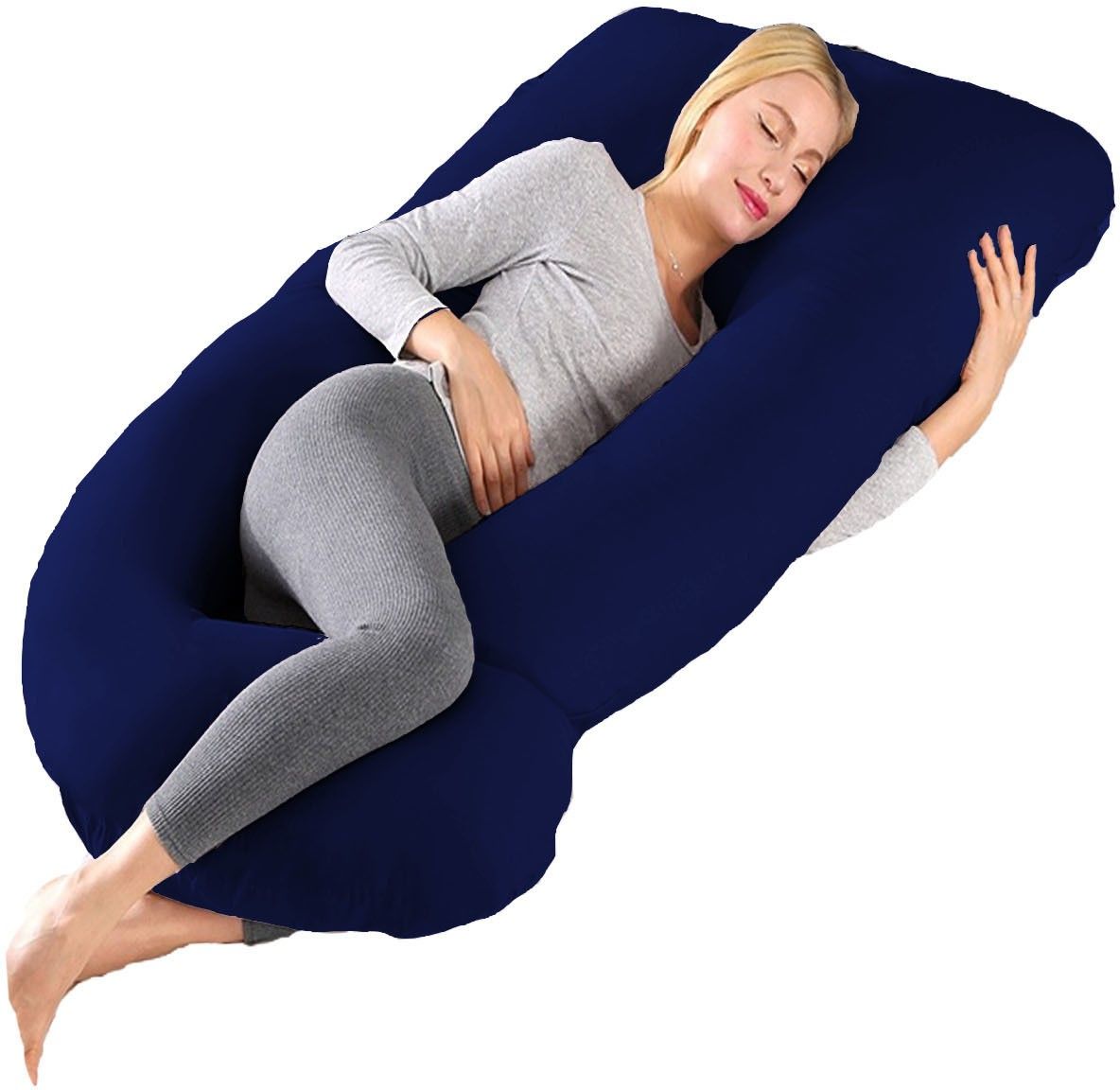 Microfibre Solid Pregnancy Pillow Pack of 1-image-45