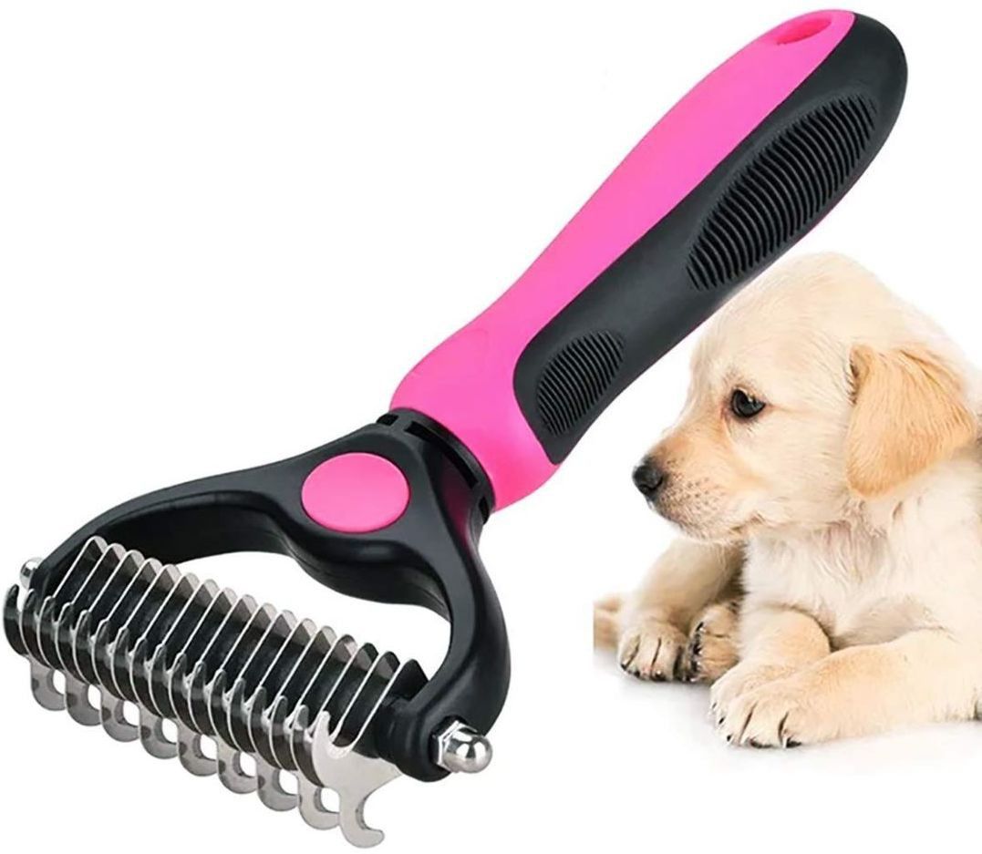 emily pets Pets Grooming Brush DE shedding Tool Gentle Dog Brushes Plain/ Bristle Brushes for Dog-picture-21
