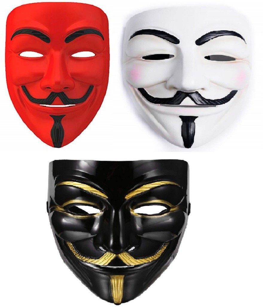 rangbaaz enterprises V for Vendetta Comic Face Anonymous Gift Set Party Mask-picture-13