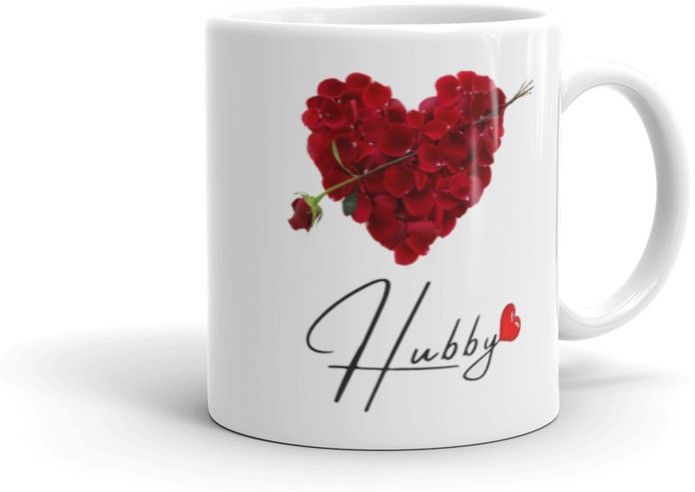 rhythm gift4u Hubby Multicolour Printed Ceramic Coffee & Tea mug 330ML Coffee Set for Couple .Best Gift for Best Couples, Gift for Boyfriend, Husband, Love Ceramic Coffee Mug-picture-11