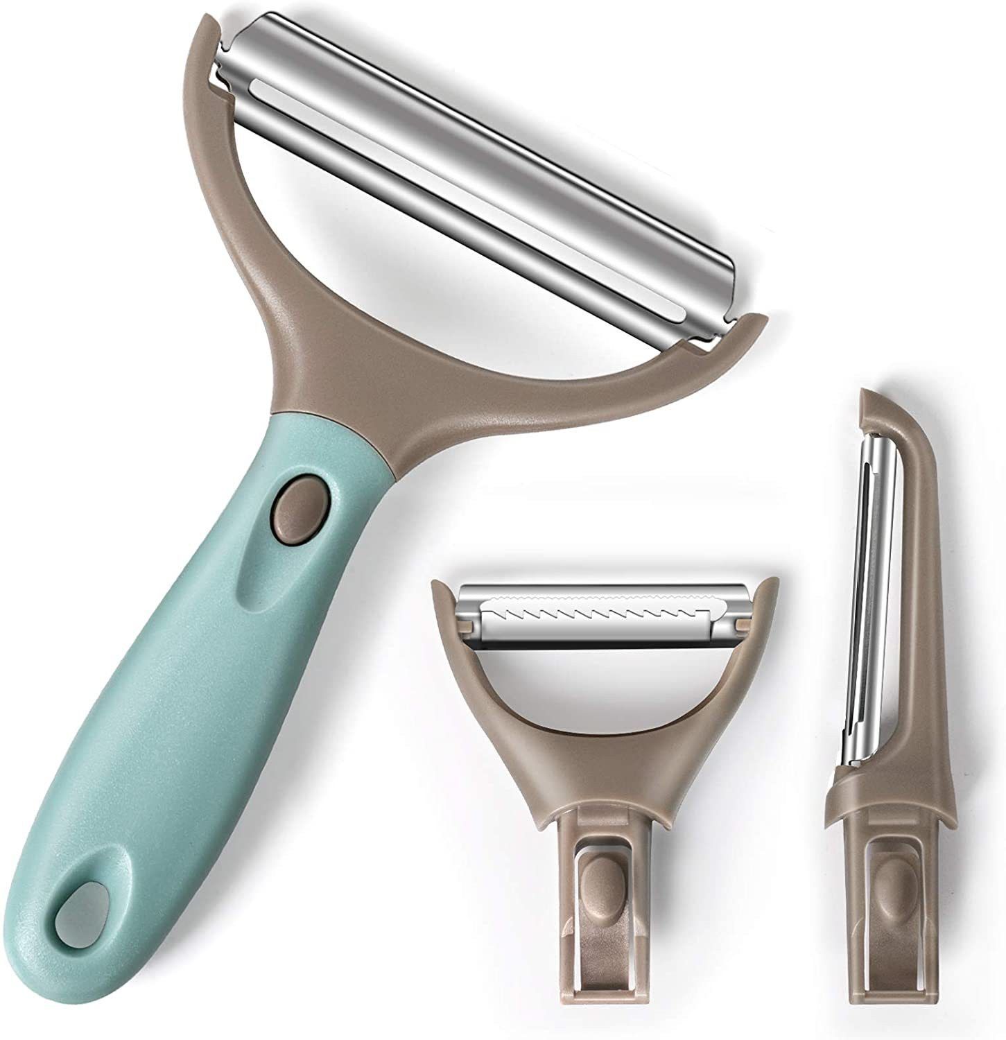 tiara FORTUNE 1SET Multipurpose Vegetable Fruit Carrot Potato Shredder Kitchen Peeler Straight, Y Shaped Peeler Set-picture-46