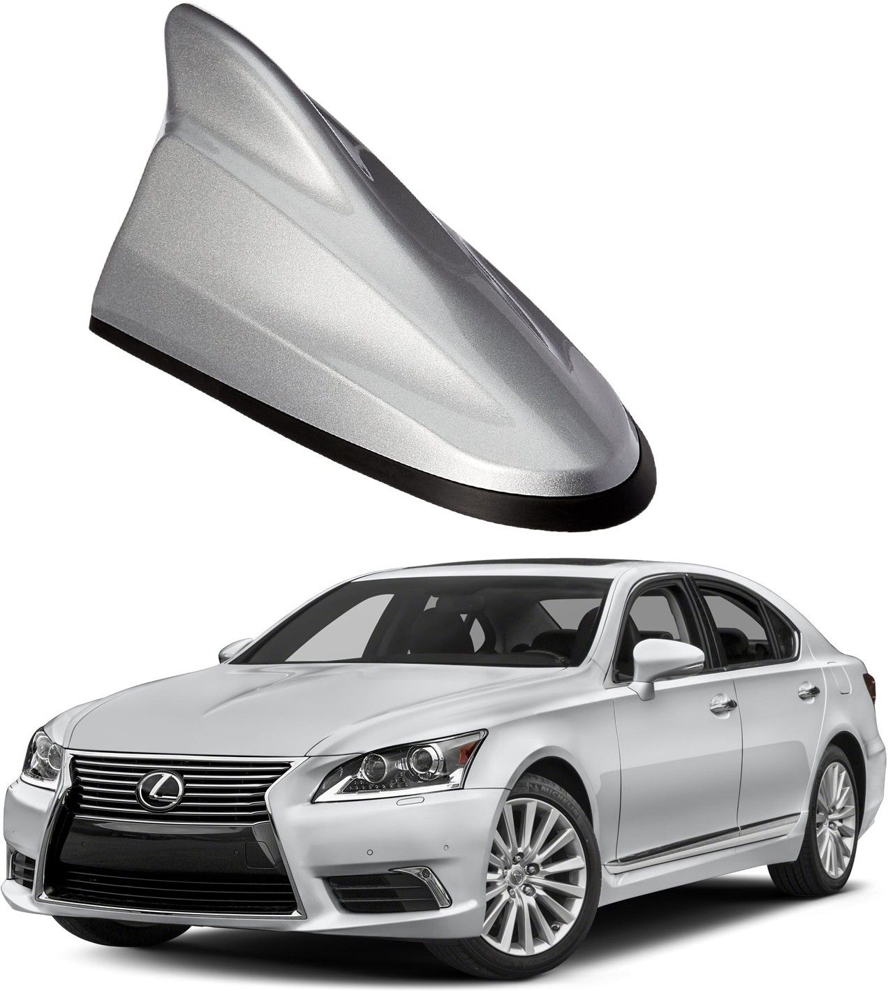 Silver Shark Fin Replacement Signal (AM/FM)Receiver Antenna For Lexus LS Silver Shark Fin Replacement Signal (AM/FM)Receiver Antenna For Lexus LS Hidden Vehicle Antenna-image-38