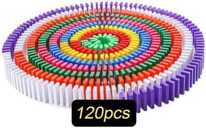 qwick click Colorful Dominoes Building Wooden Blocks, 120 Pcs.-picture-22
