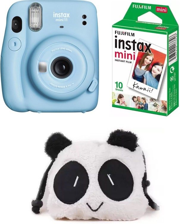 FUJIFILM Instax Mini 11 Mini 11 Sky Blue with 10 Shot and Panda pouch Instant Camera-picture-18