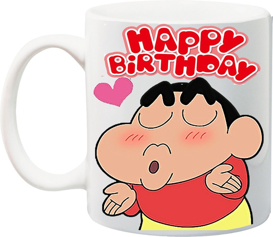 Special Red Print Happy Birthday Shinchan Style Ceramic Coffee Mug-image-21