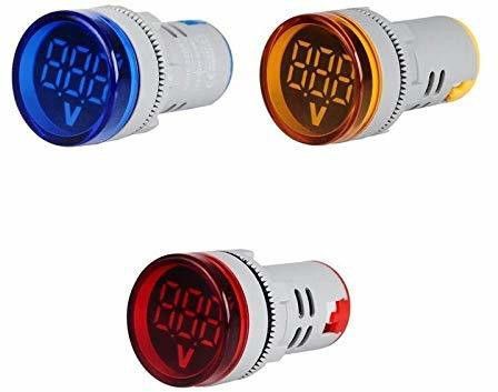 Digital Display Gauge Volt Meter Indicator Lamp Tester Measuring Range AC 20-500V Dial Indicator