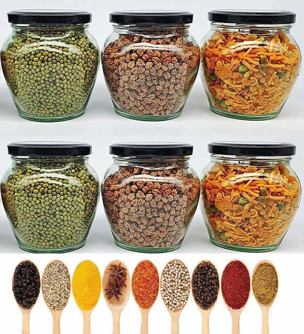 Glass Tea Coffee & Sugar Container- 400 ml