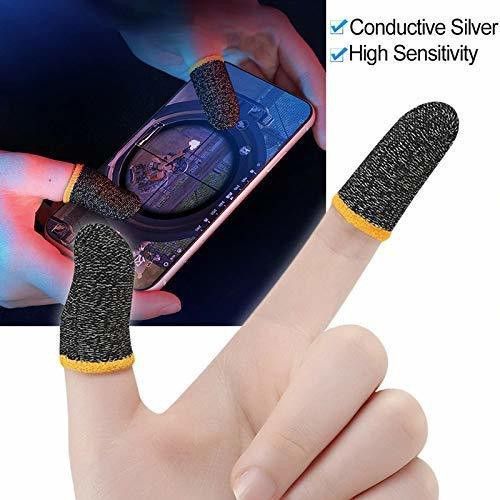 Mobile Finger Sleeve Trigger Game Controller Sweatproof Gloves for PUBG Gaming S-3 Finger Sleeve
