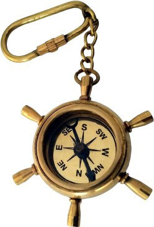 Brass Key Ring Compass Compass