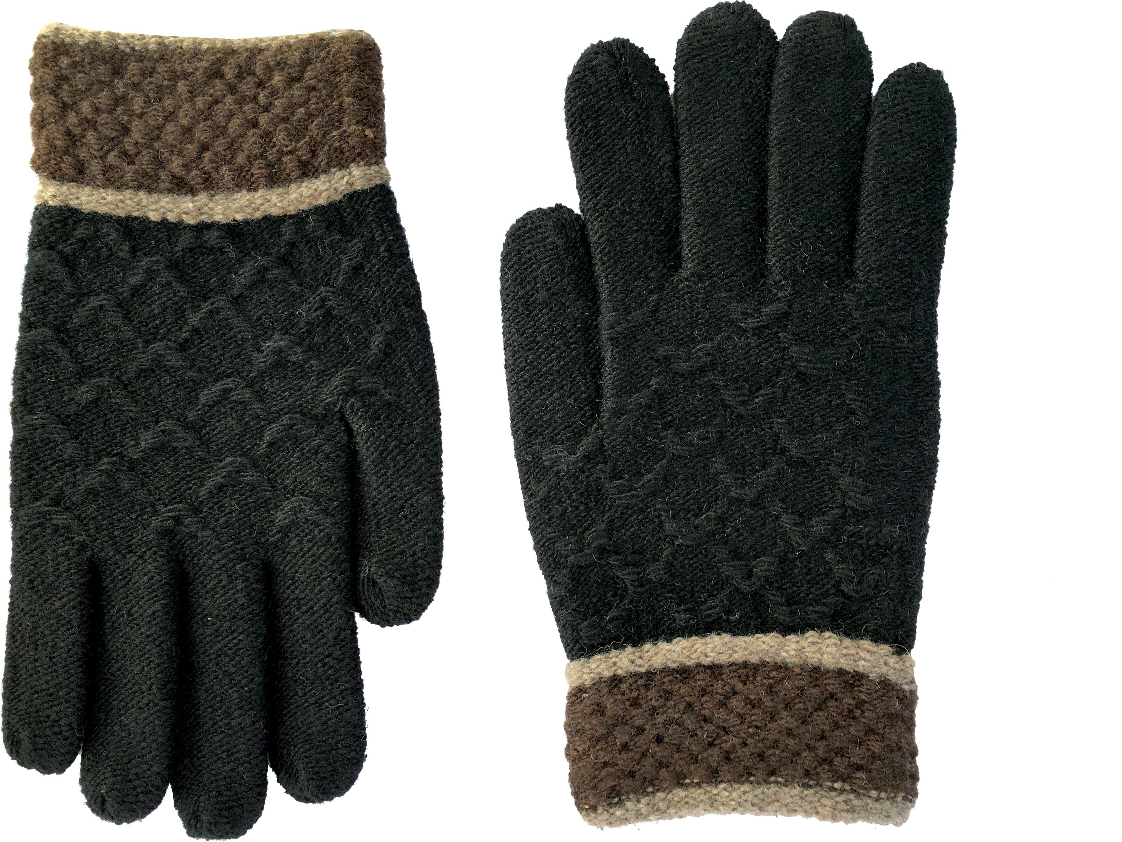 Woven, Self Design Winter Men Gloves
