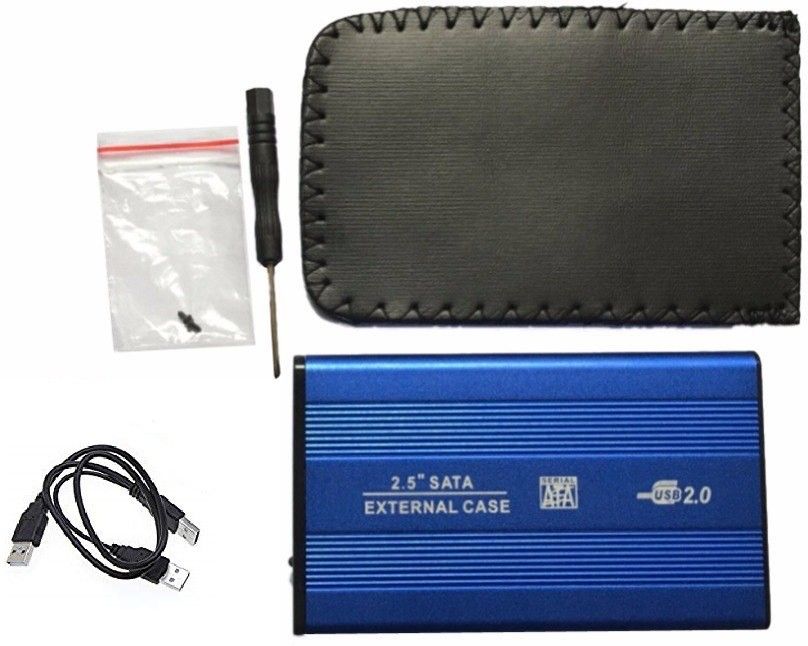 Frackson Blue External portable Sata Casing case Usb 2.0 2.5" inch Hard Disk Enclosure WD Sony Lenovo Toshiba Seagate Transcend 2.5 inch Hard Disk Enclosure-image-43