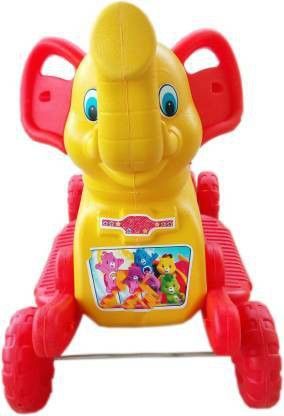 BABY PLASTIC elephant WITH ROCKING FUNCTION AND RUNNING RIDEO ON WITH AMAZING COLOR FOR YOUR KIDS First Class Rocking Plastic elephant With 4 Wheels For Cycle The musical elephant 2 In 1 Function Rocking And Cycling For Your Kids GH-DR-CV-1513 (Red)-image-19