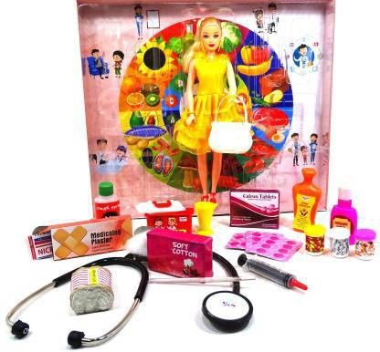 khatu shyam MISS WORLD DOLL Fashion Girl Beauty Set doctorn mona (Multicolor)-picture-19