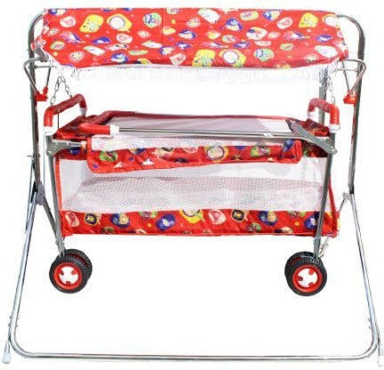 smiley bell Swing for kids cradle bassinet new born with mosquito net and wheels Bassinet image 1