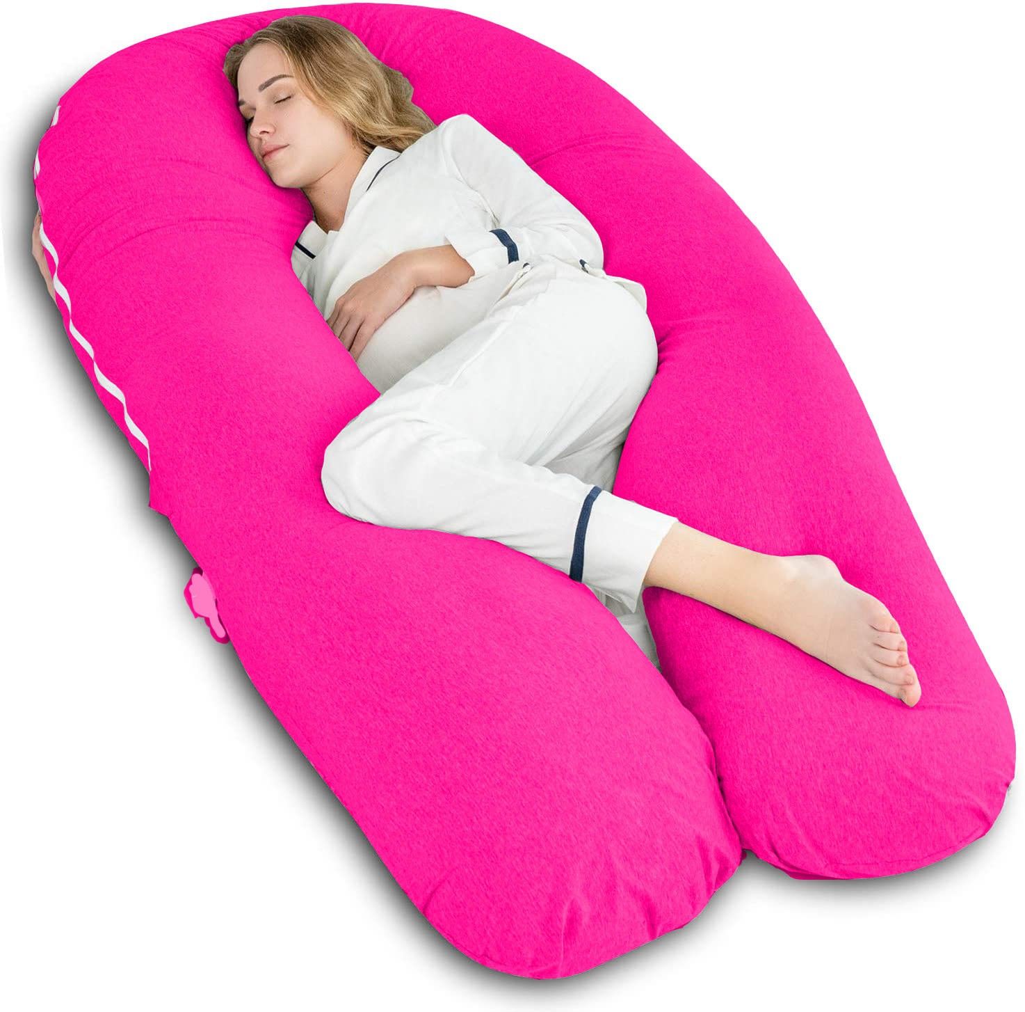 wild mint Luxurious Imported Microfibre Solid Pregnancy Pillow Pack of 1-picture-16