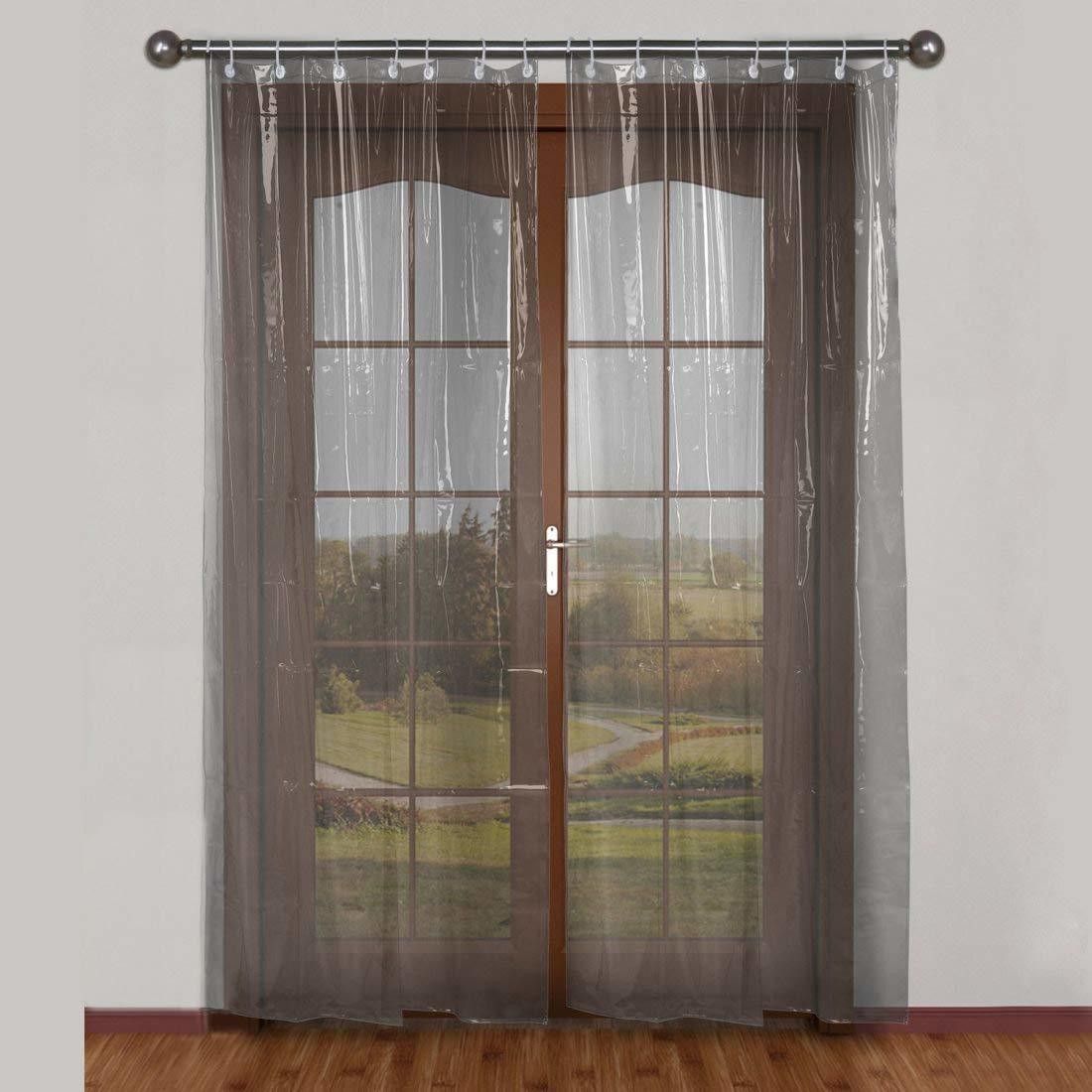 torodineart PVC Transparent 15 MM Window Curtain (Polyvinyl Chloride, 48x108 inch) 9 Fee Curtain Fabric-picture-15