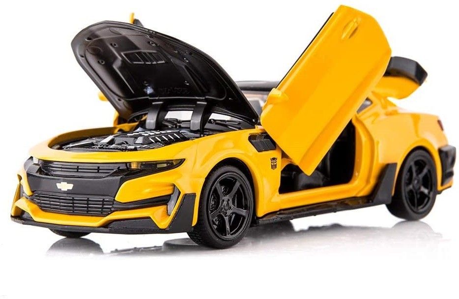 1:32 Diecast Metal Body Chevrolet Camaro Pull Back Car Toy with Openable Doors, Light and Sounds Effects for boy-image-12