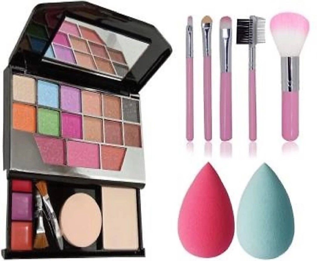 5024 makeup kit + 5 brushes + 2 puff-image-40