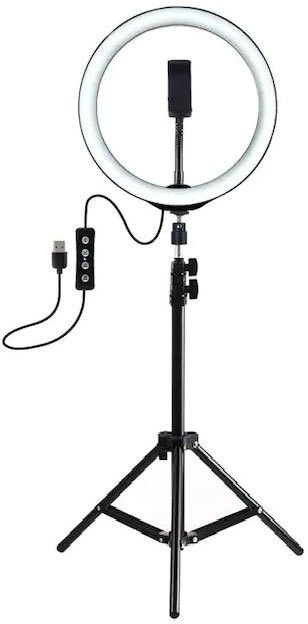 Treadmill Ring Light with Tripod Stand | 10 inches Big LED Ring Light for YouTube Video Shooting vlogging Tiktok MX Takatak Instagram reels Recording with Mobile Phone Photo Video ,Night Shoot Etc Many More Things with 7 Feet Stand Compatible with Camera Smartphones Tripod, Tripod Bracket, Tripod Kit-image-46