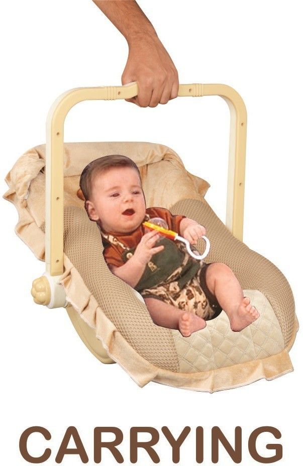 12 in 1 Premium Musical Baby Feeding Swing Rocker Carry Cot Cum Bouncer with Mosquito Net and Storage Box (Brown) Rocker and Bouncer-image-41