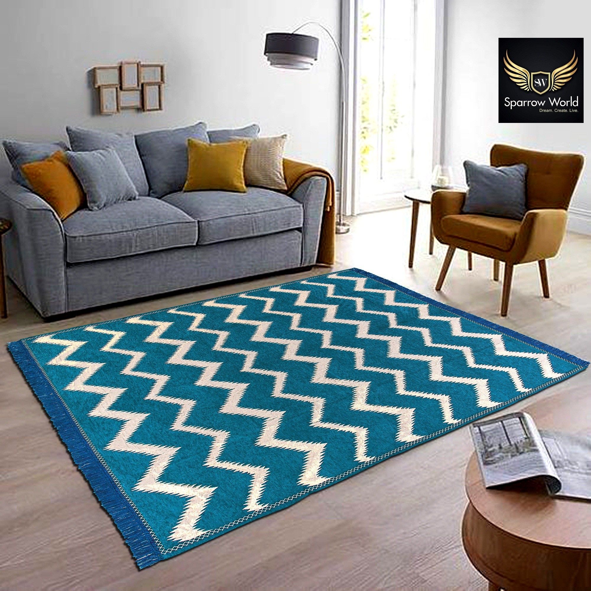 sparrow world Blue Cotton Runner-picture-13