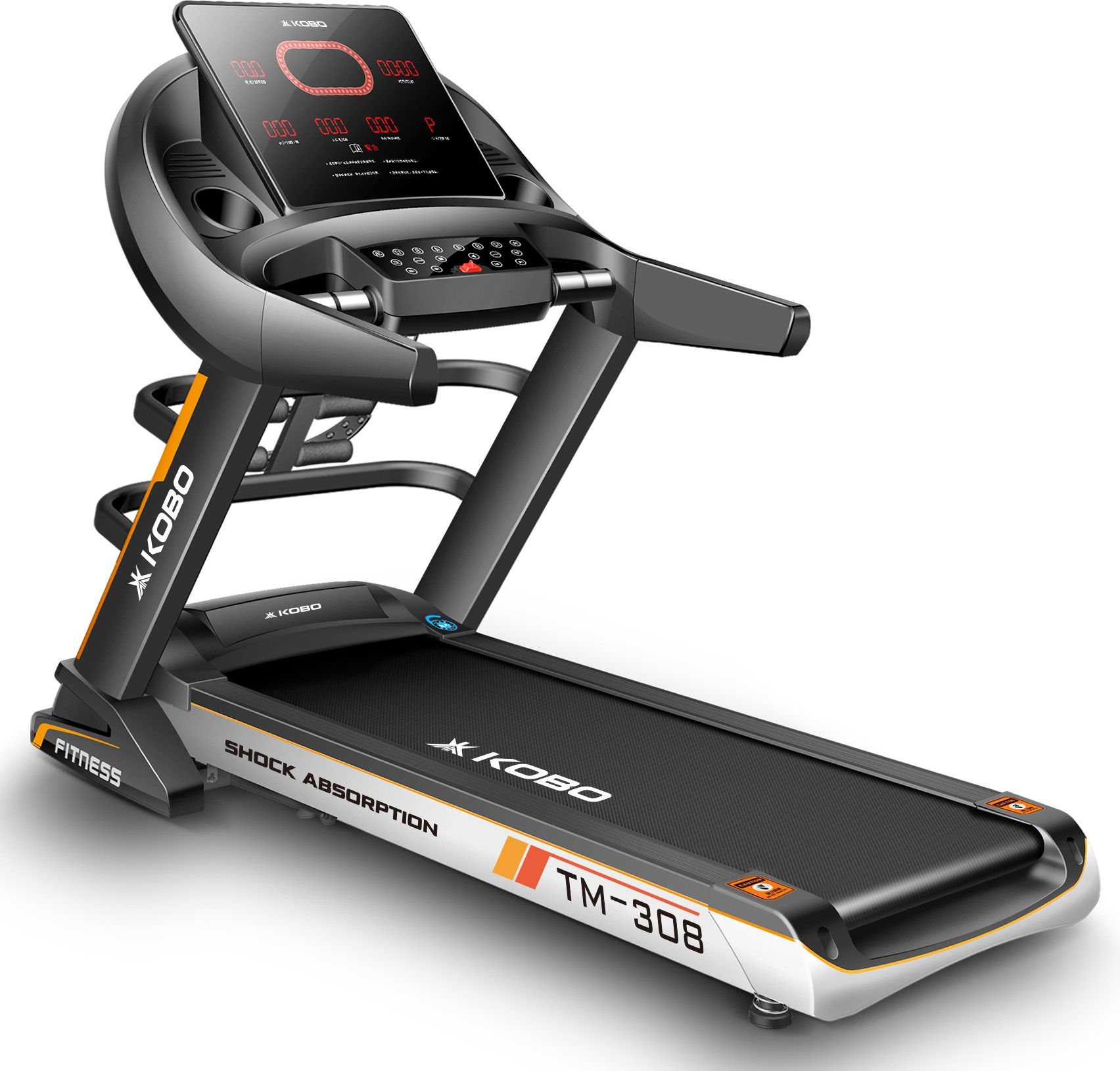 kobo Fitness 4 HP TM-308 Motorized Auto Incline Full LED Screen Multi Function Treadmill-picture-43
