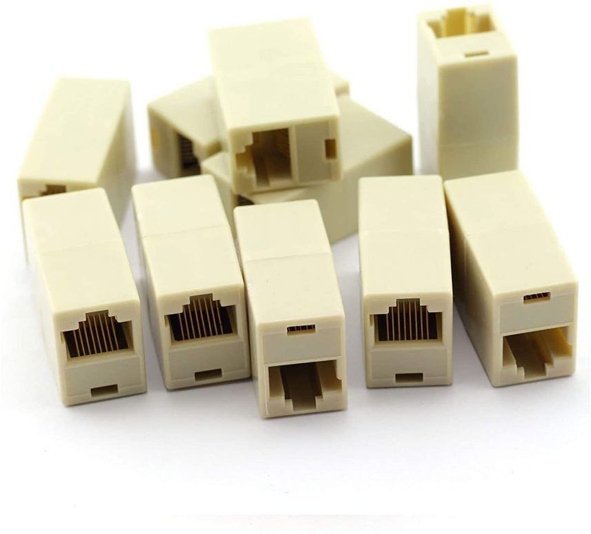 EXPERTRONICS Pack of 10 LAN/RJ45 Cable Connector Female to Female Ethernet Coupler Extender Lan Adapter