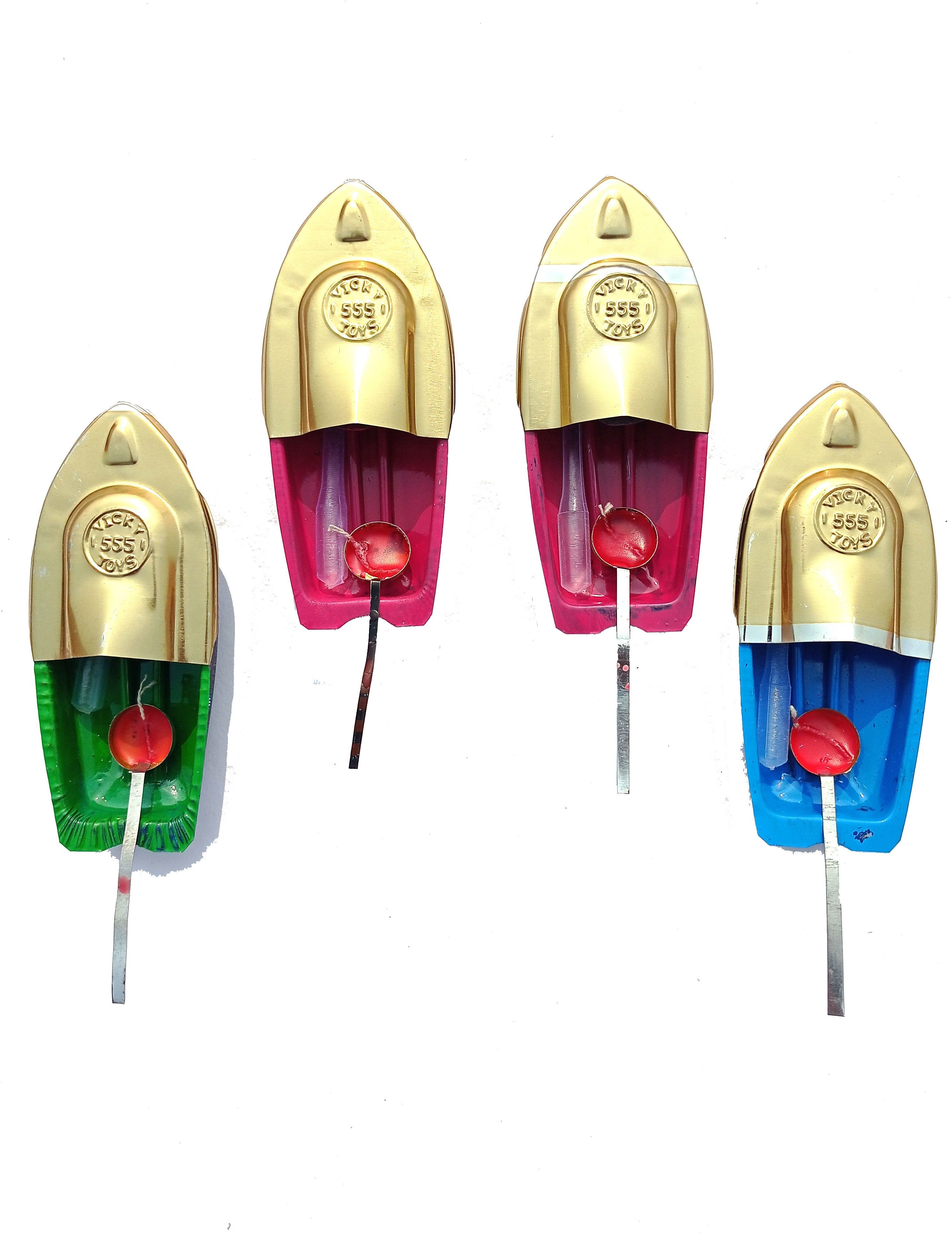 kd and sons set of 4 steam Boat with free wax candle & dropper|| pop pop Boat || putt putt boat || fat fat boat-picture-22