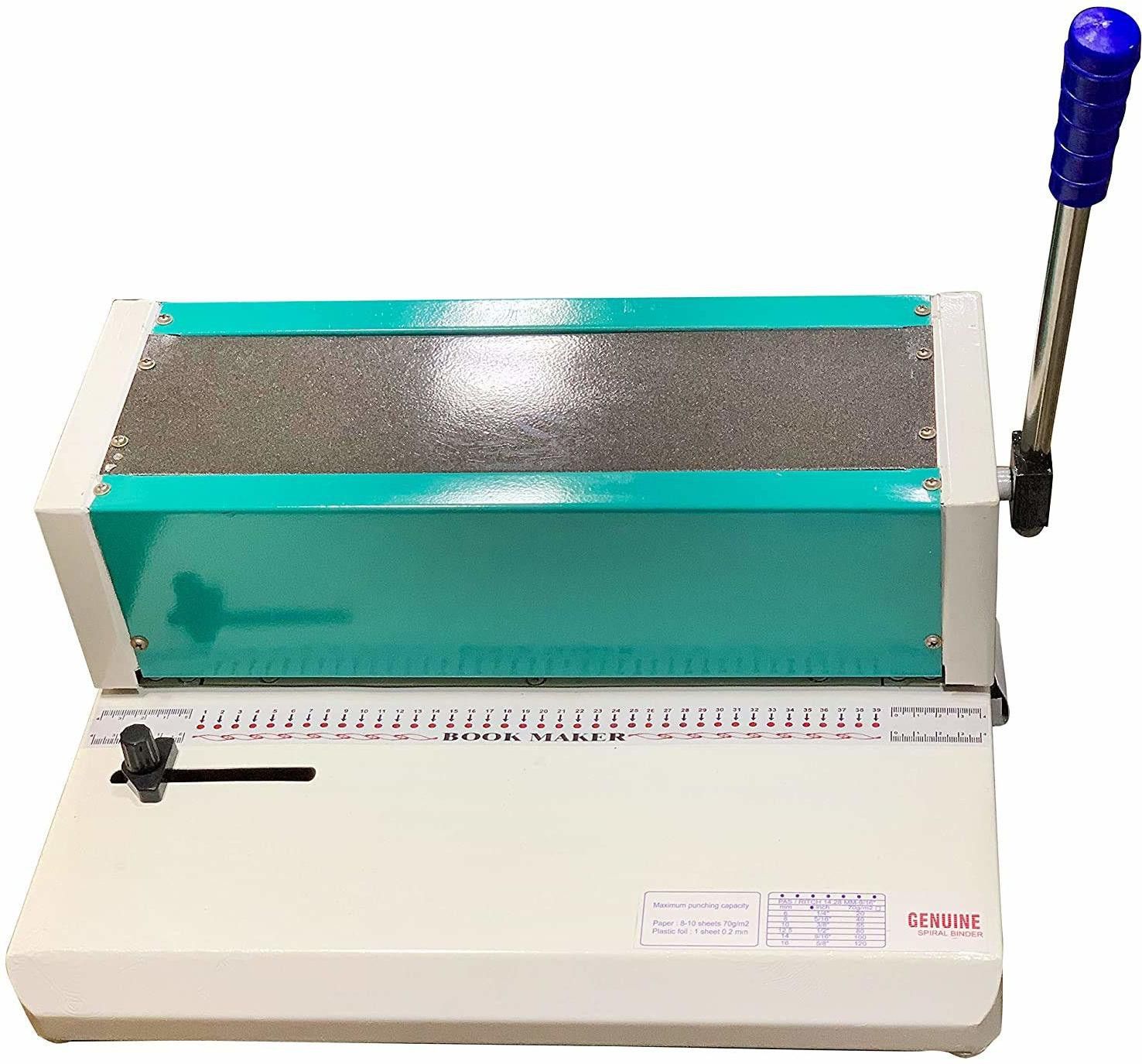 GENLAM A4 12inch Spiral Binding Machine 39 4mm Holes with Puch Capacity 10 Sheets (Metal Body) Manual Ring Binder