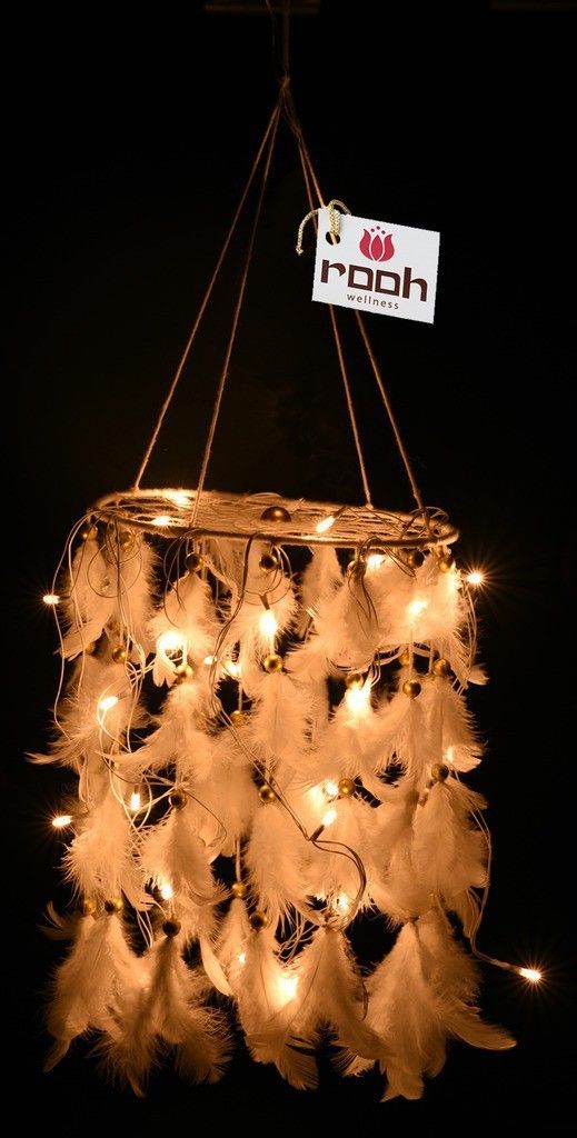 Rooh dream catcher classic white light Wool Dream Catcher-image-1